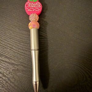 Pink and Silver School Counselor Pen